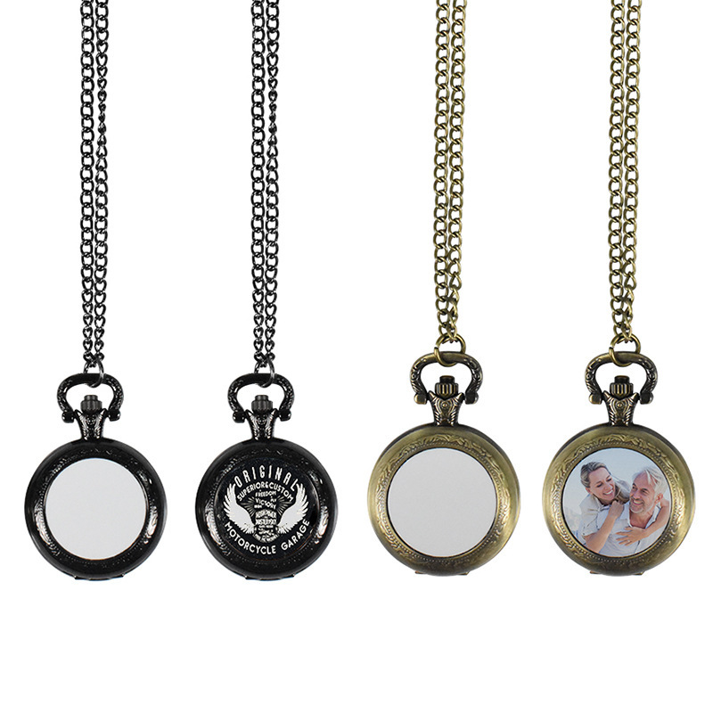 Vintage Fashion Stores - Kalung Liontin Jam Saku Logam Vintage