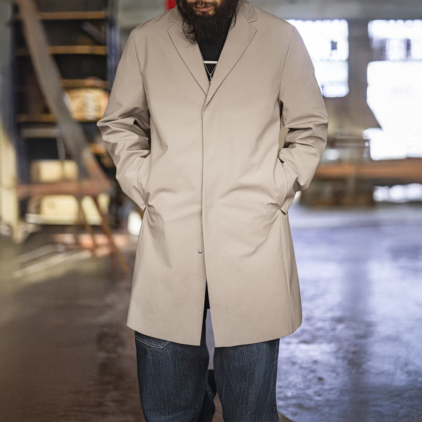 Vintage Windbreaker Nylon - Jas Trench Pria Maden Gaya Inggris,