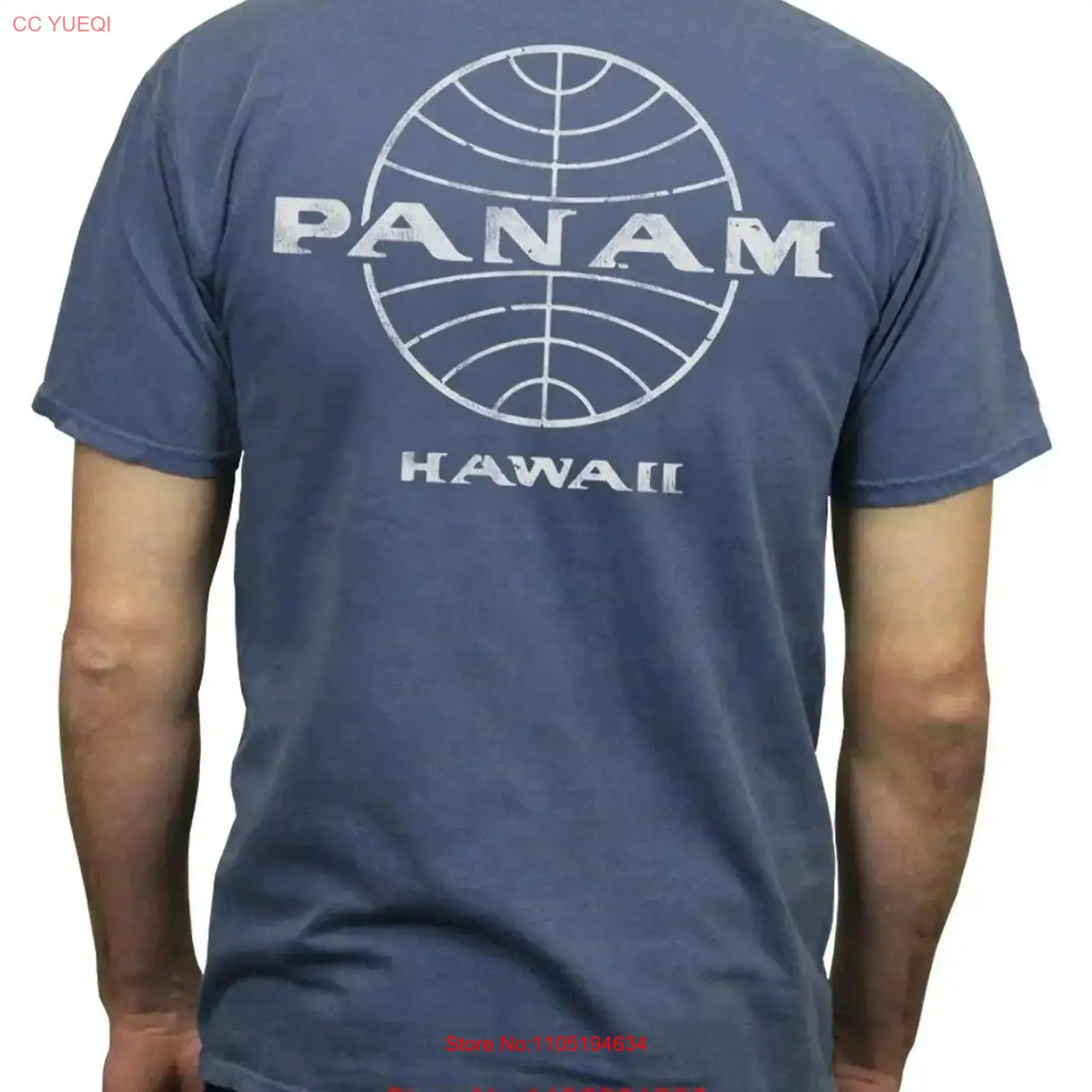 Vintage Fashion Jersey - Kaos Pan Am Globe Vintage Washed