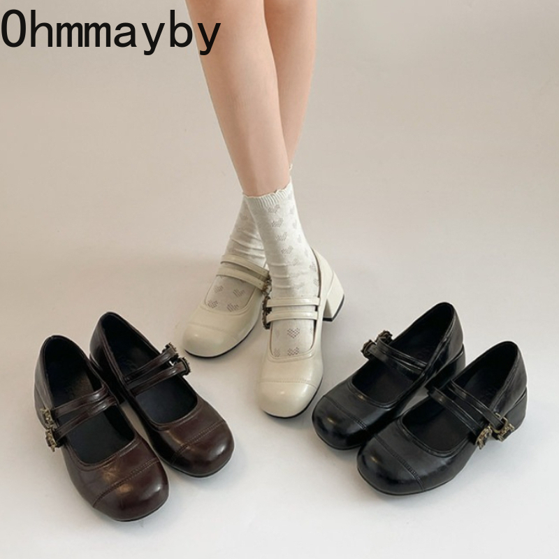 Vintage Fashion Online - Sepatu Mary Jane Wanita Hak Tebal