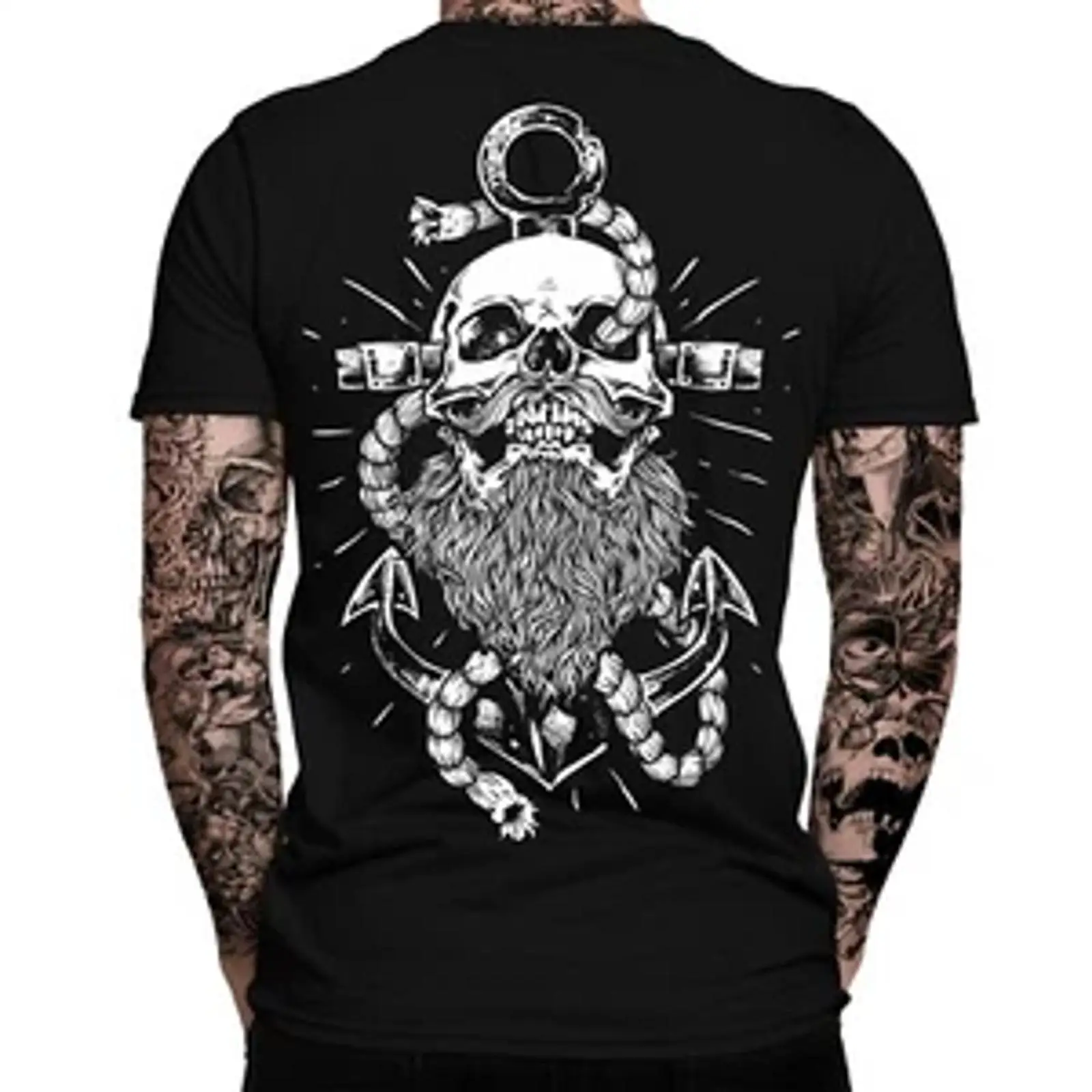 Vintage Fashion Hamburg - Kaos Anchor untuk Pria Skull Hamburg
