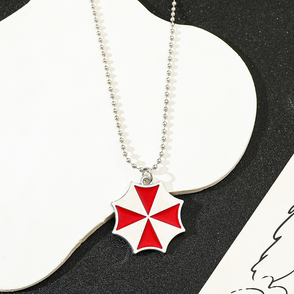 Vintage Fashion Stores - Kalung Liontin Payung Merah Gaya Vintage,