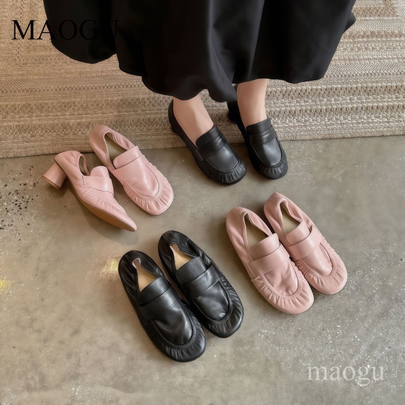 Vintage Fashion Online - Sepatu Kulit Lembut Wanita Model Lipit