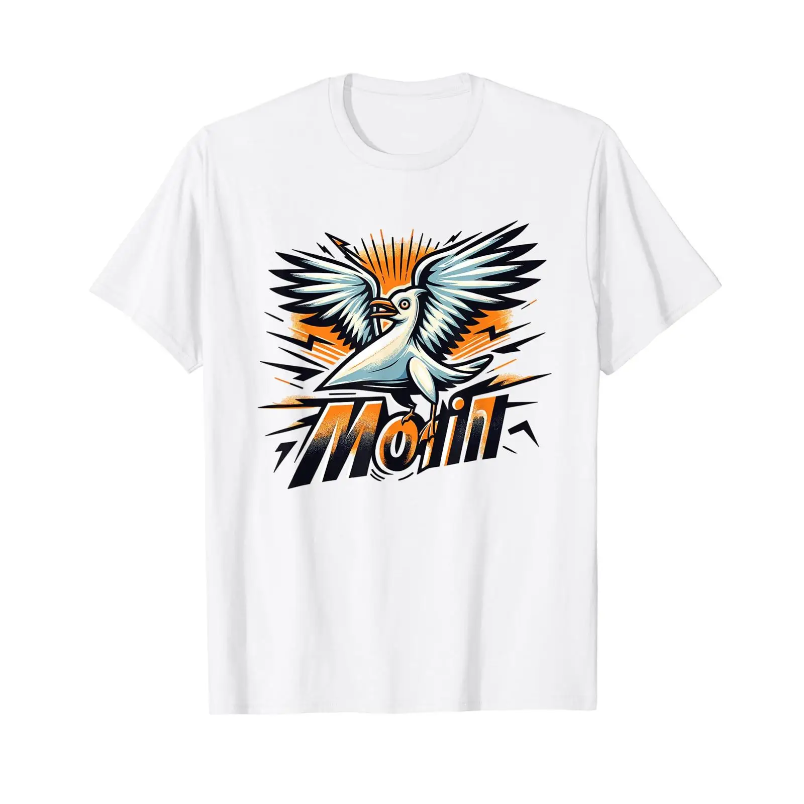 Vintage Fashion Hamburg - Kaos Moin Seagull dengan Desain Kata-kata,