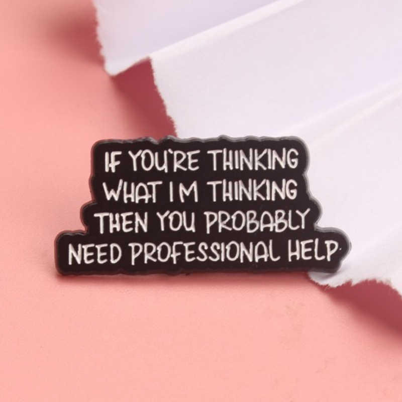 Vintage Fashion Quotes - Pin Enamel Vintage Lucu dan Humoris