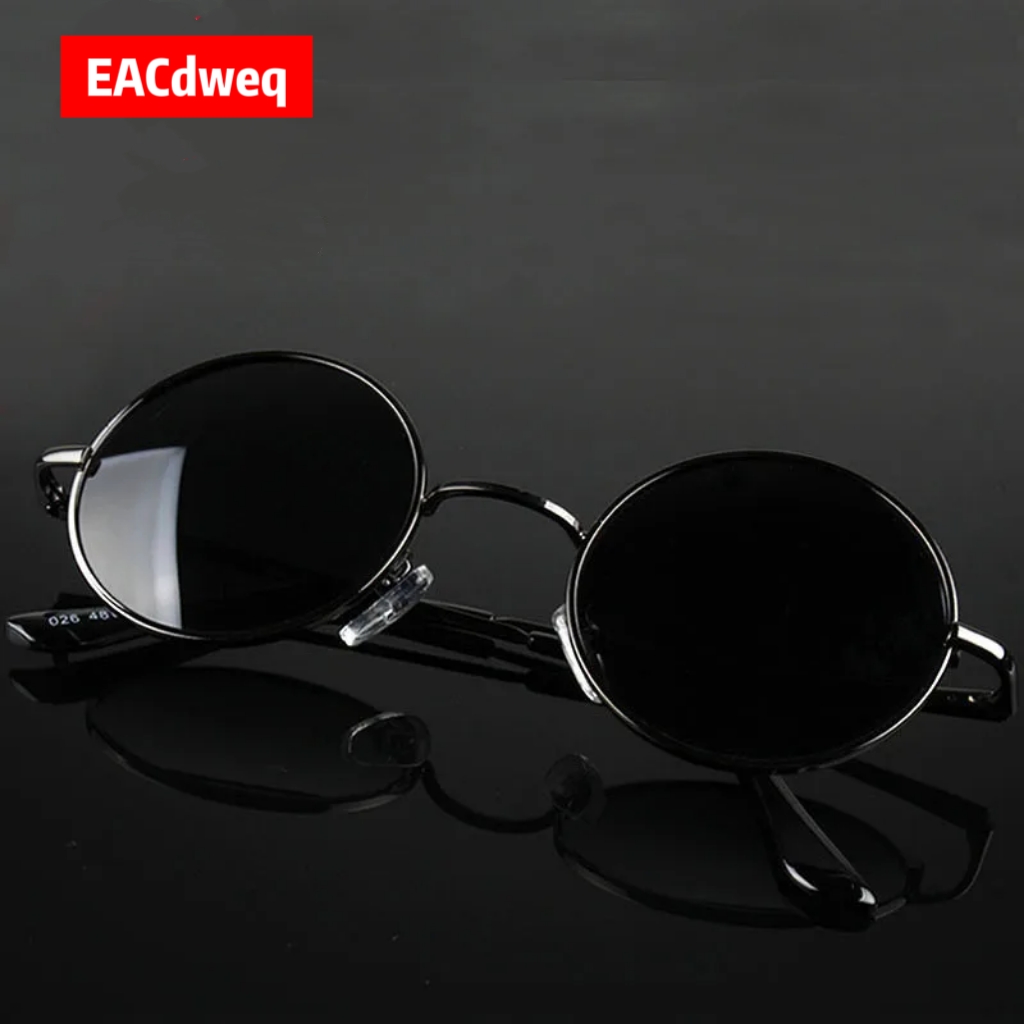 Vintage Fashion Enthusiasts - Kacamata Hitam Bulat Retro Vintage Pria