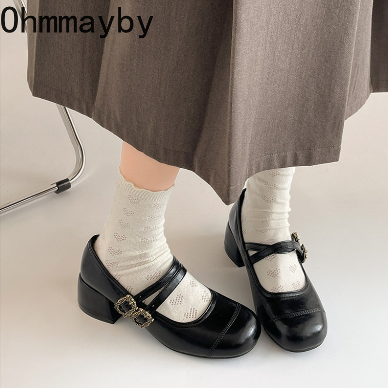Sepatu Mary Jane Wanita Hak Te - Vintage Fashion Online ulasan dan harga