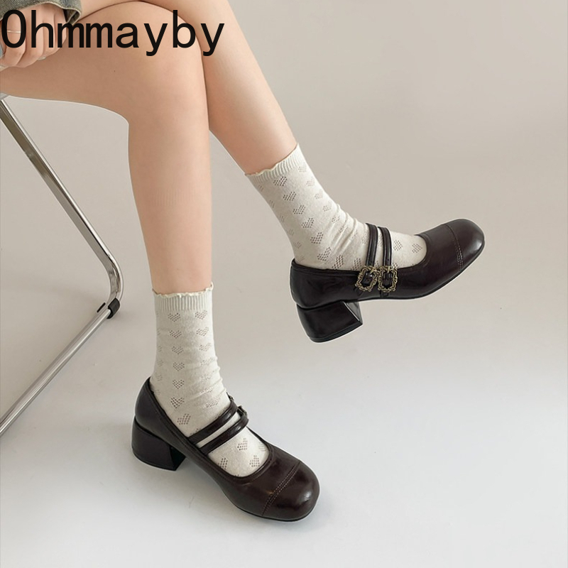 Sepatu Mary Jane Wanita Hak Te - Vintage Fashion Online ulasan dan harga