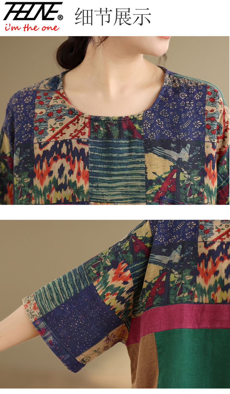 THHONE Blus Wanita Musim Panas - Vintage Fashion Jersey ulasan dan harga