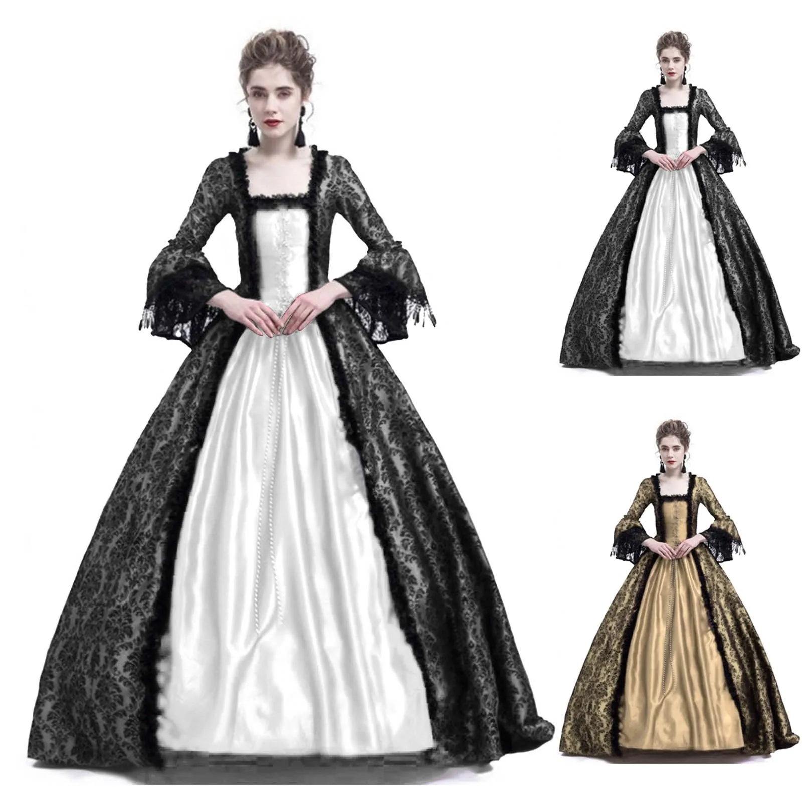 Kostum Halloween Cosplay Palac - Vintage Fashion Dresses ulasan dan harga